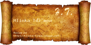 Hlinka Tímea névjegykártya